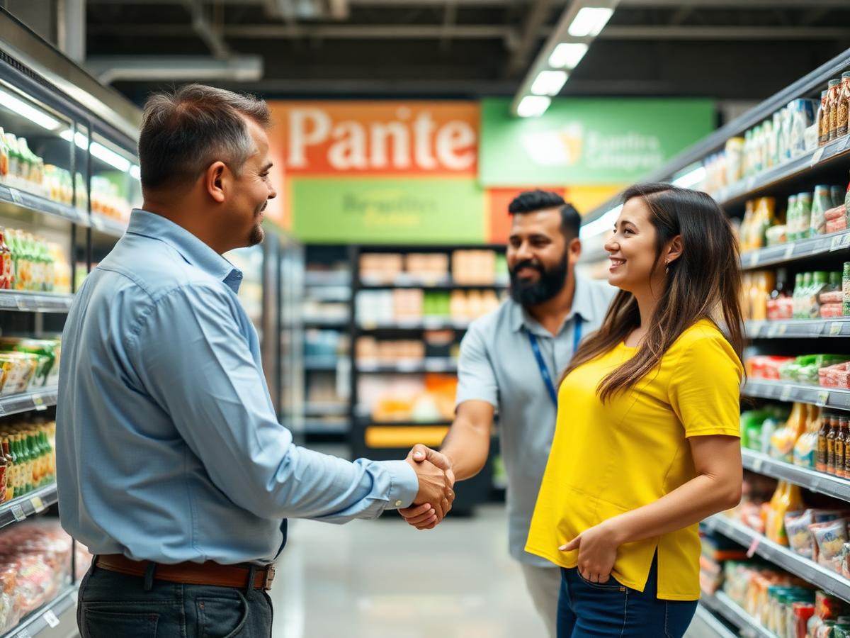 Representante comercial da Peri em atendimento no varejo